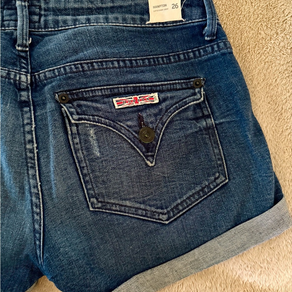 Hudson Jeans Dark Blue Denim Shorts